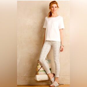 Paige Verdugo Ankle Skinny Jeans Grey Gingham